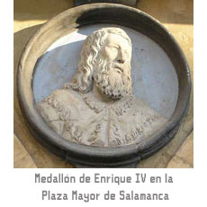 Medallón de Enrique IV en la Plaza Mayor de Salamanca