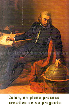 Cristóbal Colón analyzing his project