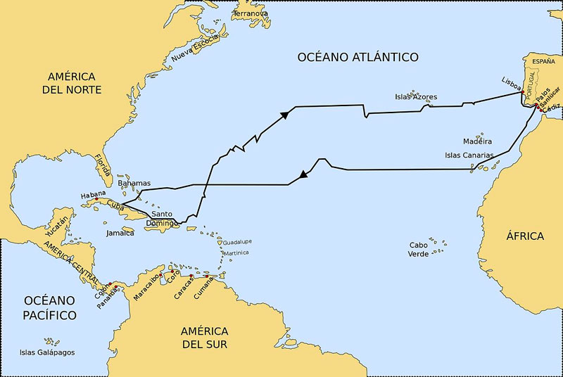 El Primer viaje de Colón - el Descubrimiento de América