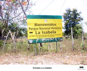 Entrada al parque histórico de la Isabela