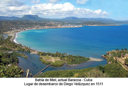 Vista de la bahí­a Miel de Baracoa