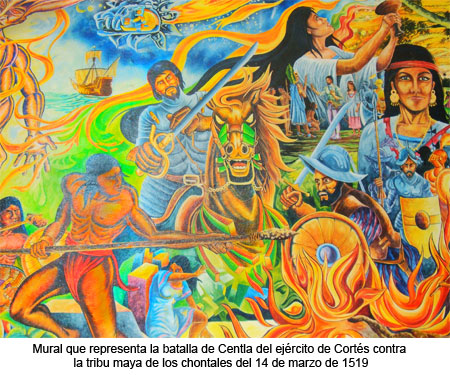 Mosaico de la batalla de Centla