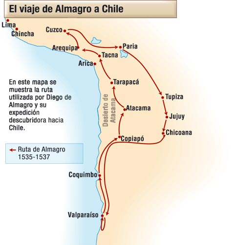 La Conquista de Chile (I): Expedición de Diego de Almagro - Historia del  Nuevo Mundo