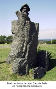 Busto Juan Díaz de Solís, descubridor del Río de la Plata