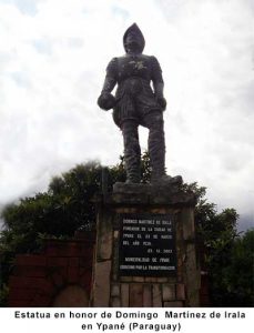 Estatua en honor de Martínez de Irala en Ypané - Paraguay