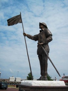 Estatua de Tristán de Luna y Arellano en Luna Park en Pensacola (Florida)