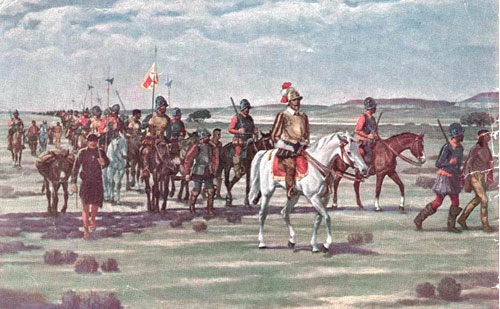 Ilustration of the expedition of Francisco Vázquez de Coronado