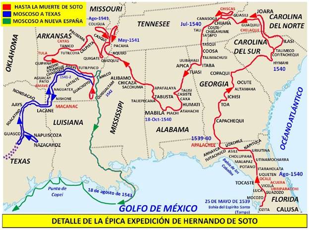 hernando de soto voyage dates