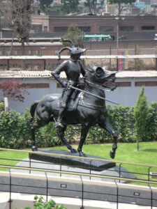 Estatua de Francisco Pizarro en Lima - Perú.