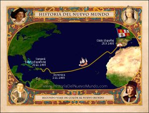 Ruta del segundo viaje de Colón al Nuevo Mundo