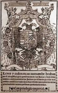 Portada de las Leyes Nuevas de Indias de 1542